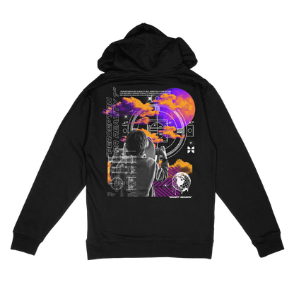 "POR" Reflective Hoodie - Black