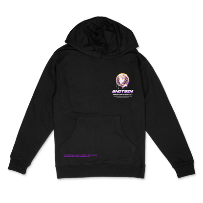 "POR" Reflective Hoodie - Black